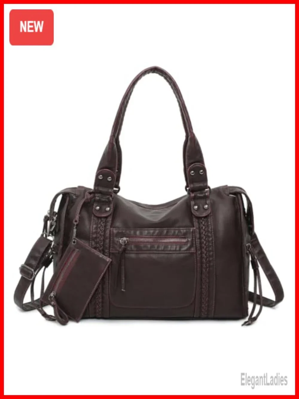 Vegan Leather Hobo Shoulder Bag, Y2K Vintage Tote, Convertible Crossbody, Large